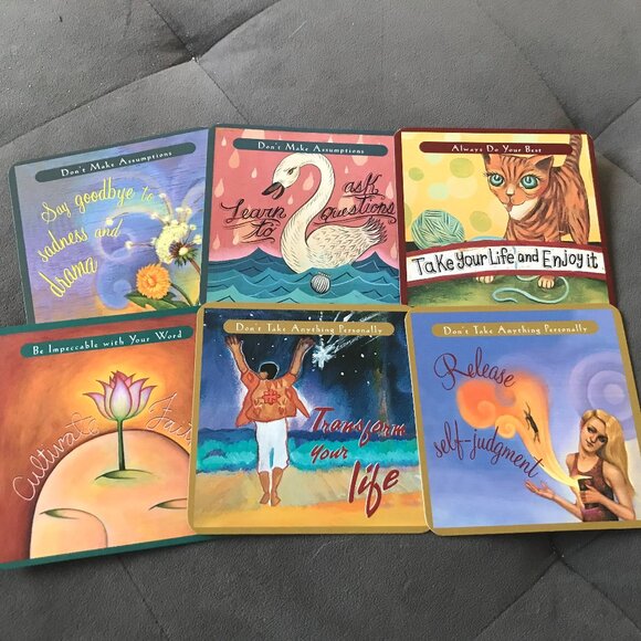 The Four Agreements Softcover & Oracle Cards Don Miguel Ruiz - Picture 4 of 5